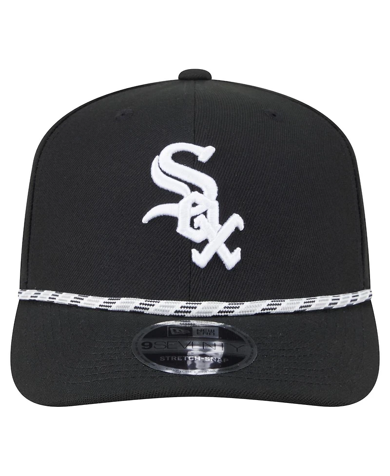 New Era Men's Black Chicago White Sox Multi-Rope 9Seventy Stretch-Snap Hat