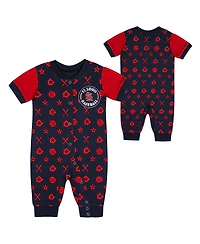 Outerstuff Baby Boys and Girls Navy St. Louis Cardinals Full-Snap Coverall Bodysuit