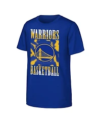 Outerstuff Big Boys and Girls Royal Golden State Warriors Garage Hero T-Shirt
