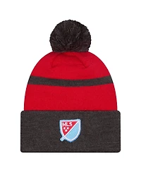 New Era Men's Black Chicago Fire 2025 Kickoff Cuffed with Pom Knit Hat