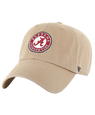 '47 Brand Men's Khaki Alabama Crimson Tide Clean Up Adjustable Hat