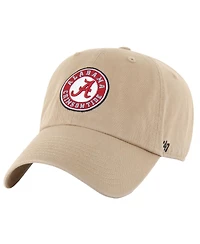 '47 Brand Men's Khaki Alabama Crimson Tide Clean Up Adjustable Hat
