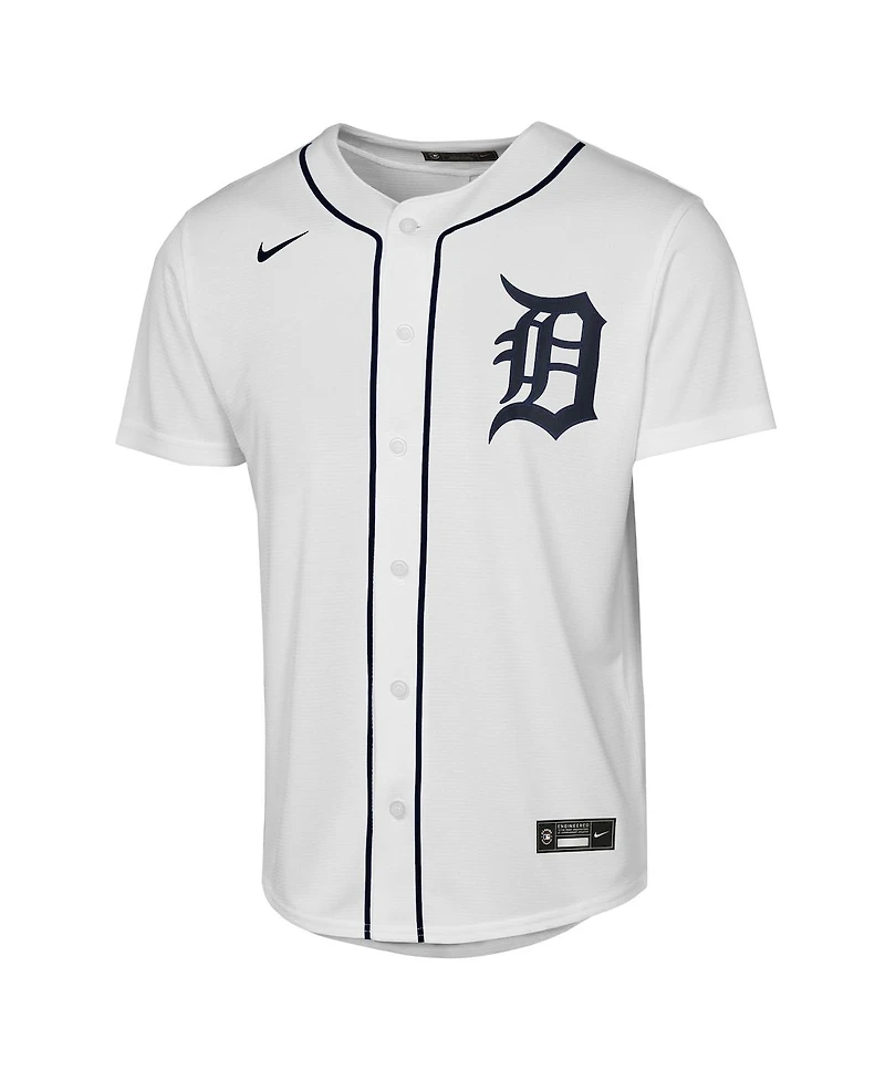 Nike Big Boys and Girls Riley Greene White Detroit Tigers Home Replica Player Jersey