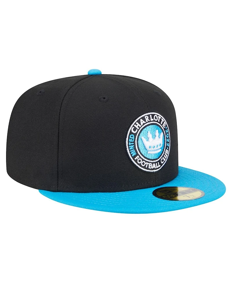 New Era Men's Black Charlotte Fc 2025 Kickoff 59FIFTY Fitted Hat
