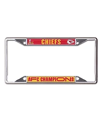 Wincraft Kansas City Chiefs 2024 Afc Champions Laser Cut Metal License Plate Frame