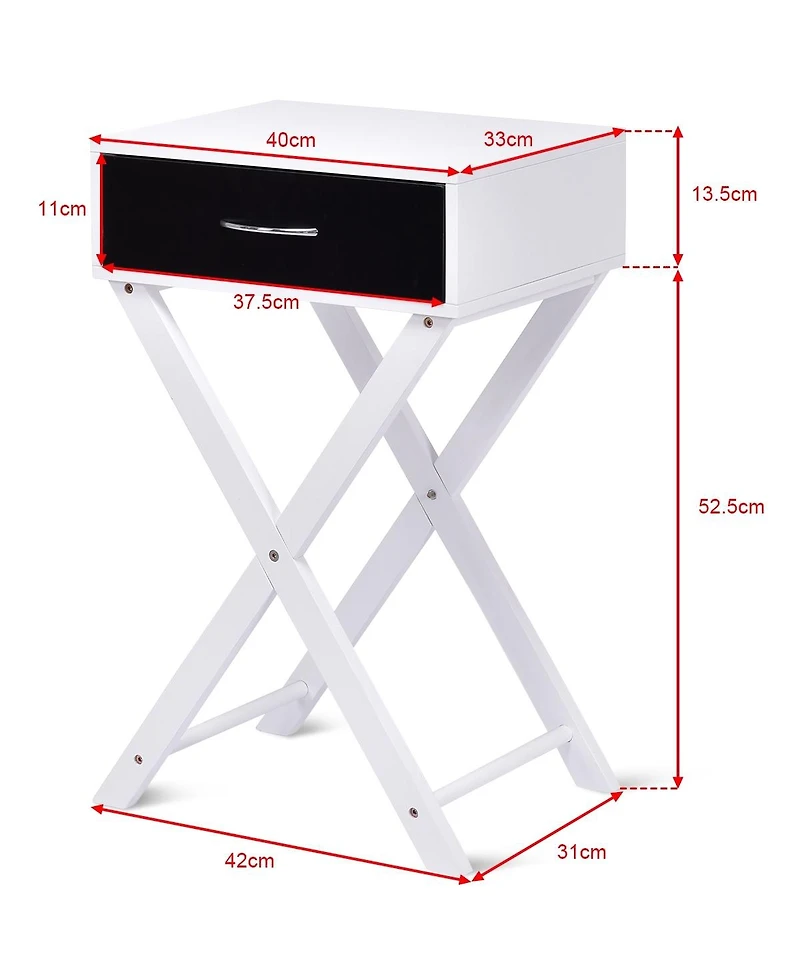 Modern X-Shape Accent Side End Table