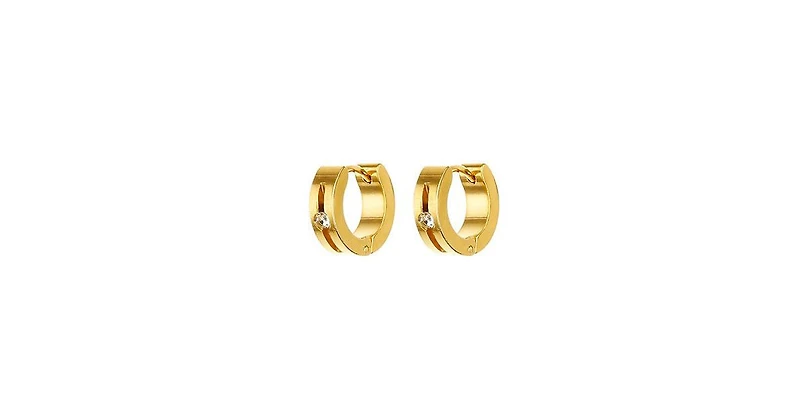Crystal Huggie Hoop Earring