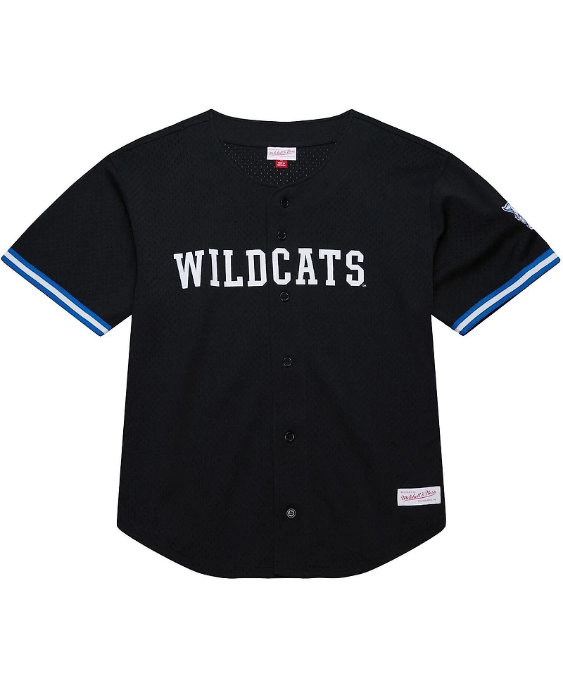 Mitchell & Ness Men's Black Kentucky Wildcats On The Clock Full-Button Fashion Jersey