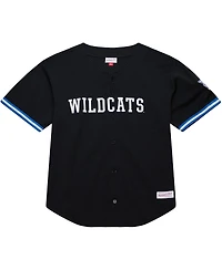 Mitchell & Ness Men's Black Kentucky Wildcats On The Clock Full-Button Fashion Jersey