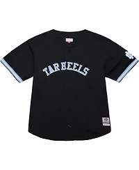 Mitchell & Ness Men's Black North Carolina Tar Heels On The Clock Full-Button Fashion Jersey
