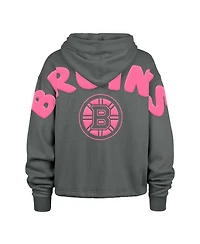 '47 Brand Women's Gray Boston Bruins Bright Side Venice Cropped Pullover Hoodie