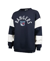 '47 Brand Women's Navy New York Rangers Eephus Barred Pullover Sweatshirt