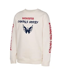 Outerstuff Big Boys and Girls Cream Washington Capitals Star Power Pullover Sweatshirt