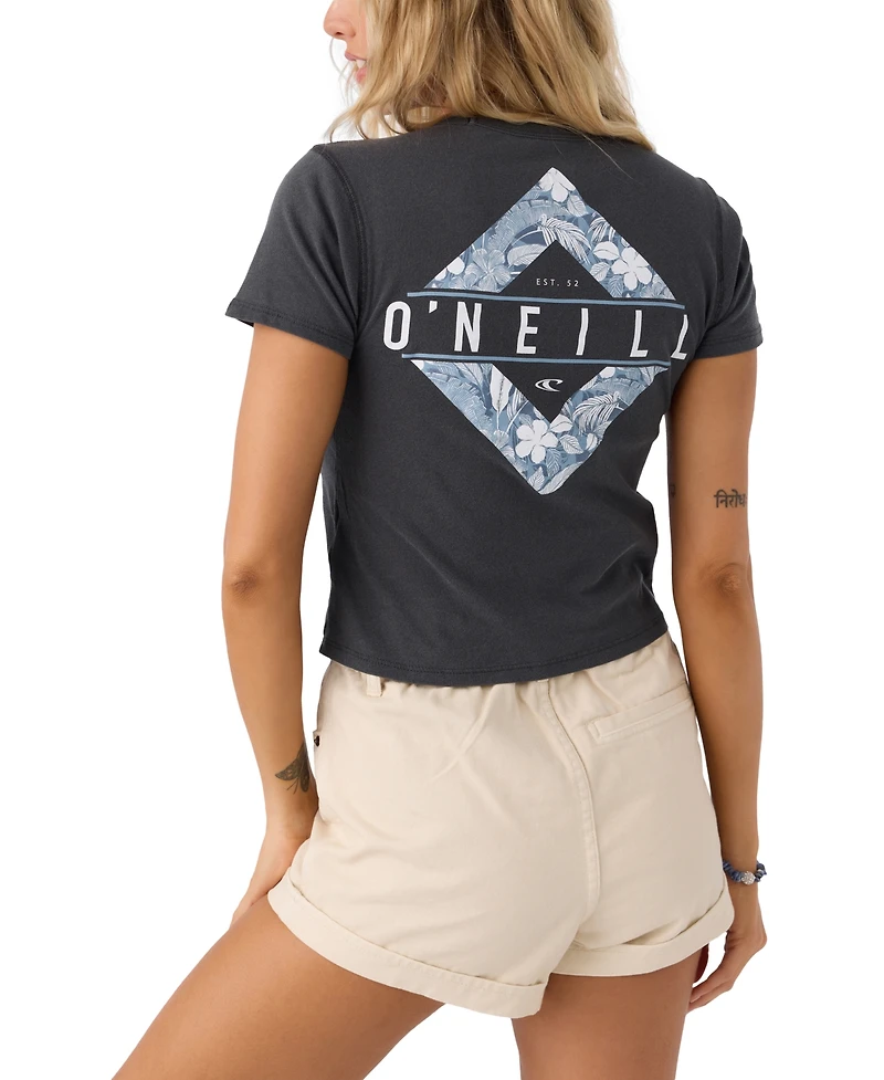 O'Neill Juniors' Palm Meadow Short-Sleeve Cotton T-Shirt