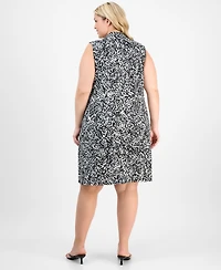 Jm Collection Plus Printed Sleeveless Dress, Exclusively at Macy's