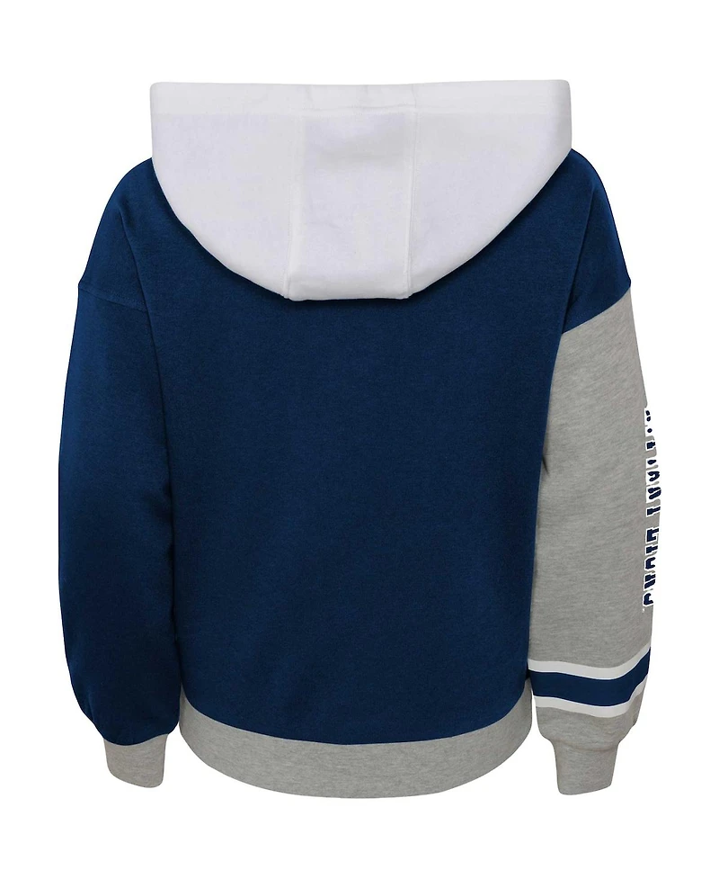 Outerstuff Big Girls Navy Penn State Nittany Lions True Fan Soft Fleece Pullover Hoodie
