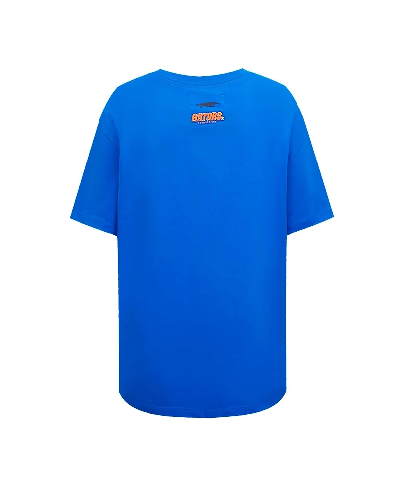 Pro Standard Women's Royal Florida Gators Script Tail Oversized Boyfriend T-Shirt