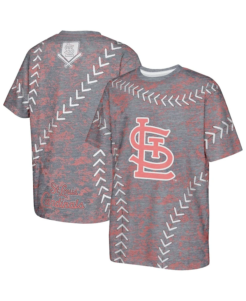 Outerstuff Big Boys and Girls Navy St. Louis Cardinals Slide Score Bold T-Shirt