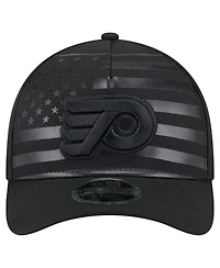 New Era Men's Black Philadelphia Flyers Game Day Stealth Flag 9FORTY A-Frame Adjustable Hat