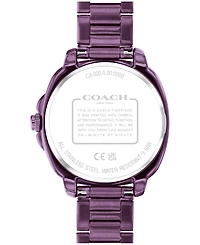 Coach Women's Kitt Ionic Plated Purple Steel Bracelet Watch, 34mm