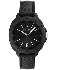 Coach Women's Kitt Black Silicone Strap Watch, 35.4mm