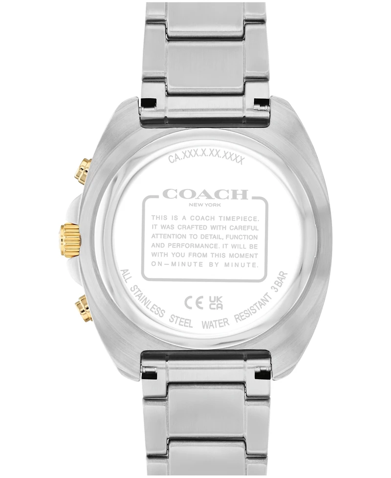 Coach Men's Charter Two-Tone Stainless-Steel Bracelet Watch, 39mm