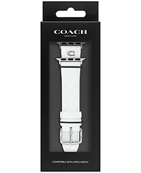 Coach Women's Quilted White Silicone Apple Watch Strap 38mm, 40mm, 41mm