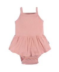 Gerber Baby Girls 3-Pack Sleeveless Skirted Onesies Bodysuits, Antique White, 3-6M