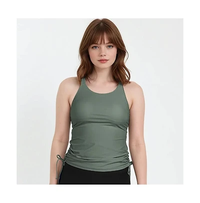 Calypsa Women's Maya Tankini Swim Top With Built Bra