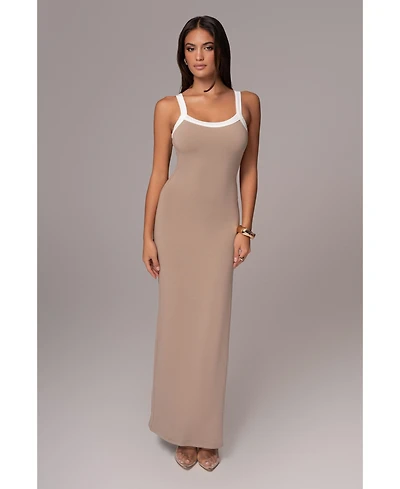 Jluxlabel Plus White Francesca Contrast Maxi Dress