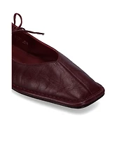 Sway Burgundy Leather Ballet Flats