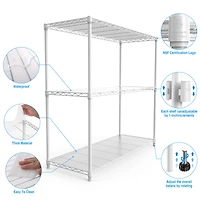 3 Tier Heavy Duty Storage Wire Rack Metal Shelves Heavy Duty Storage Wire Rack Metal Shelves