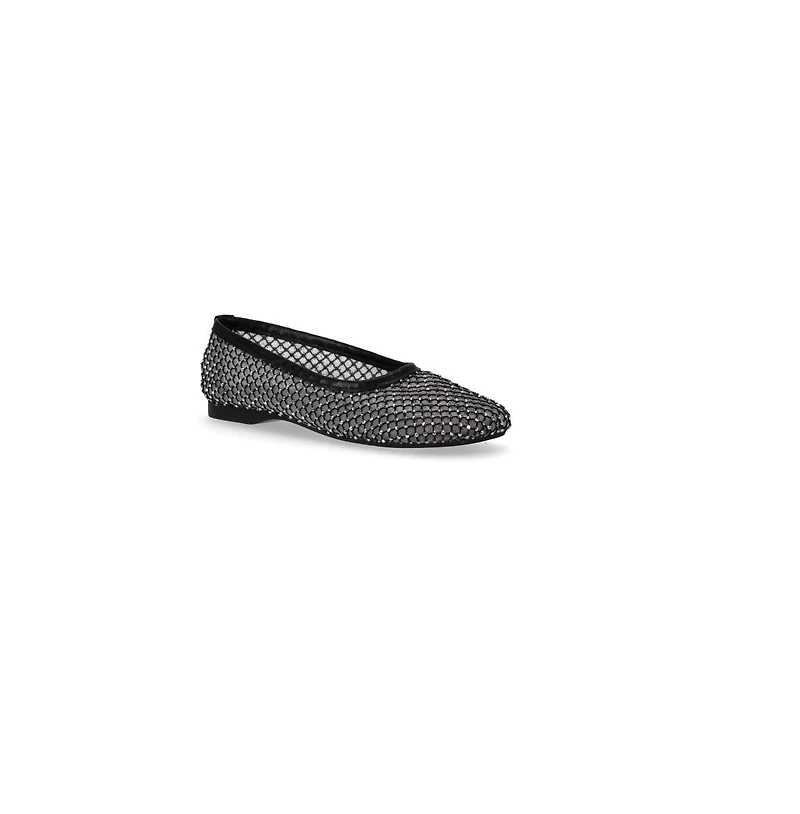Lorain Mesh Glow Black Ballet Flats