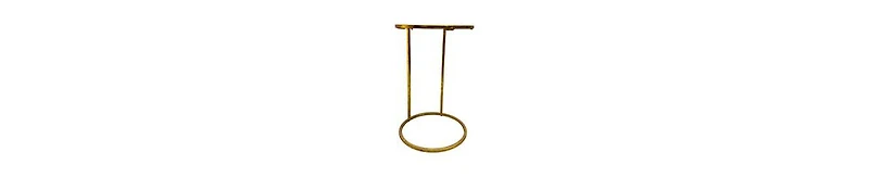 Marble & Agate Inlay End Table – Foil Finish Iron Frame for a Luxe Look