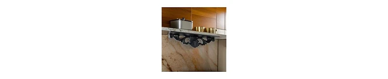 Rustic Handcrafted Wooden Wall Shelf with Elegant Floral Carvings