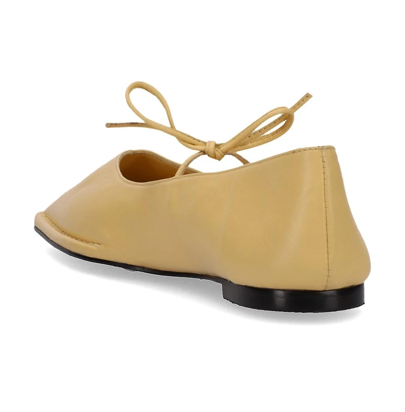 Sway Vanilla Leather Ballet Flats