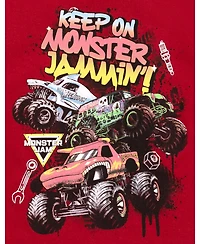 Monster Jam Boys T-Shirt and Fleece Jogger Pants Outfit Set