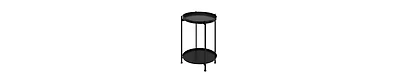 Modern Side Table – Metal Round Tray Top with Foldable Legs