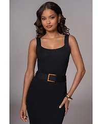Jluxlabel Plus Black Moonrise Ribbed Maxi Dress