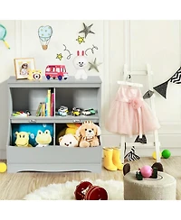 Kids Floor Cabinet Multi-Functional Bookcase