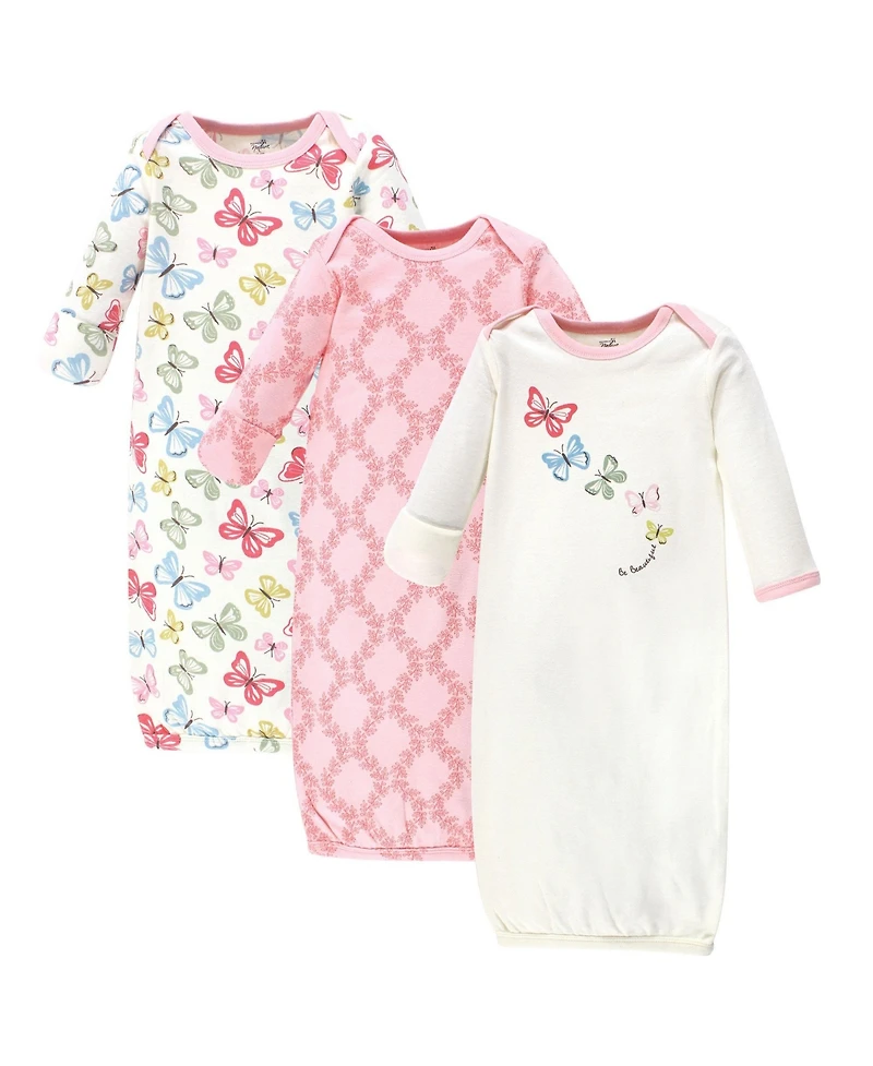 Touched by Nature Baby Girls Natural Cotton Gowns