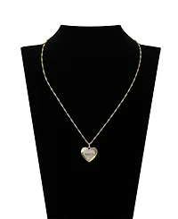 Unwritten Mother of Pearl Diamond Cut Heart Nana Necklace
