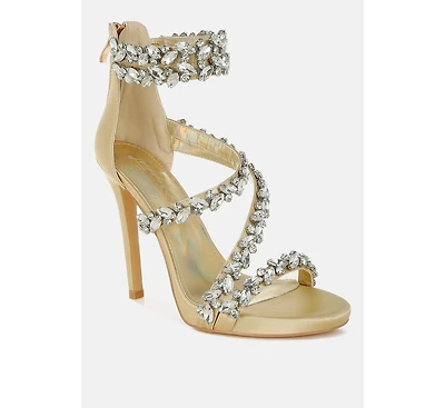 Korna Diamante Embellished Stiletto Heel Sandals