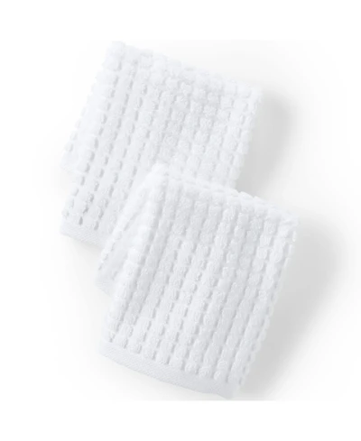 Lands' End Cotton Waffle Washcloth 2-Piece Set