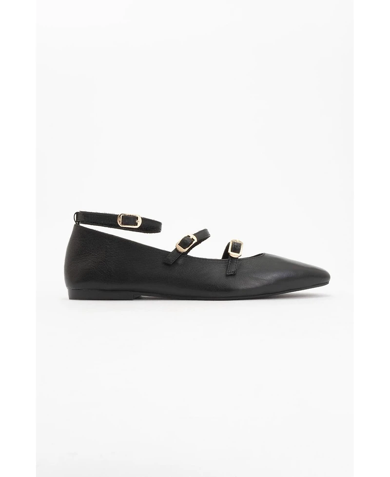 Serena Leather Mary Jane Flats