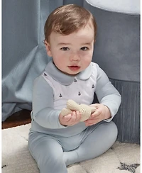 MeMoi Baby Boys "Sail On" Pintuck Footie