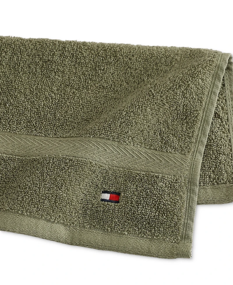 Tommy Hilfiger Home Modern American Solid Cotton Washcloth, 13" x