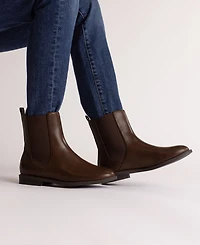 Journee Collection Women's Violet Almond Toe Comfort Chelsea Boots