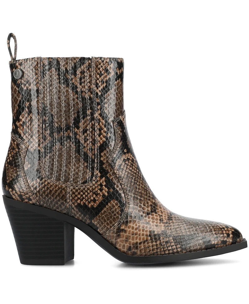 Journee Collection Women's Braylee Western Studded Ankle Booties