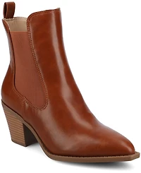 Journee Collection Women's Rosemary Western Comfort Chelsea Booties